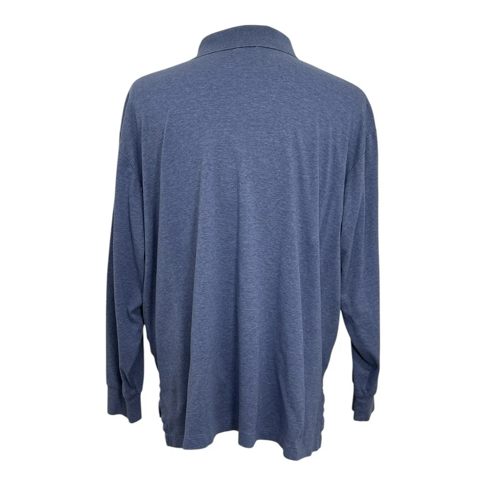 Polo Ralph Lauren Pima Soft Touch Men's 2XB Blue Long Sleeve Polo Shirt Pony